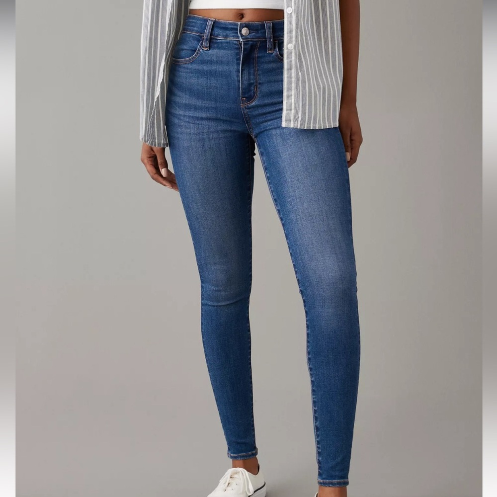 💙American Eagle Women's Blue Skinny Jeans